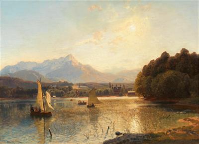 Sample artwork by Anton Hlavacek (1842 - 1926), known for landscape paintings in oil and watercolor - View similar artists and auction records