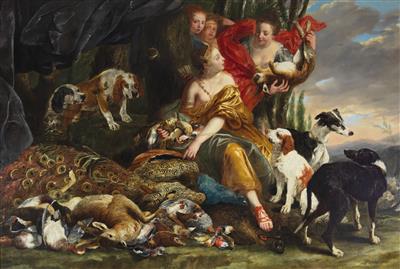 The goddess Diana receiving the kil