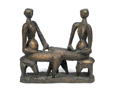 Two seated figures, c. 1965