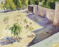 Esplanade avec cavaliers