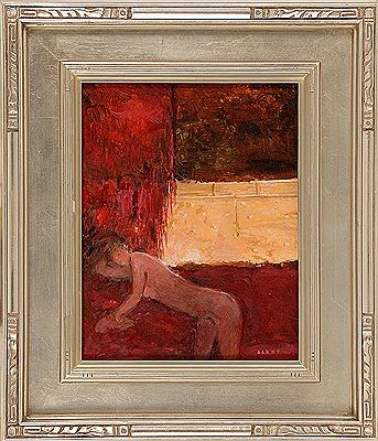 Nude in a red interior
