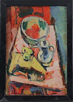 "Stilleben mit Obstschale und Kanne", 1930