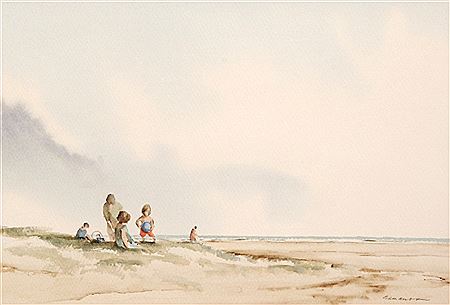 Children playing on a beach