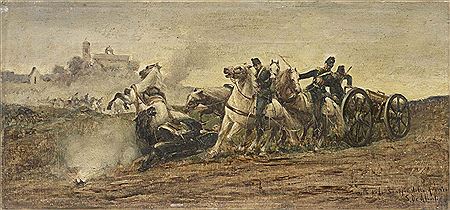 Bozzetto per "Lo scoppio della granata" by Sebastiano Albertis - Auction record, sale price, and art valuation. Compare with similar artists and explore comparable artworks.