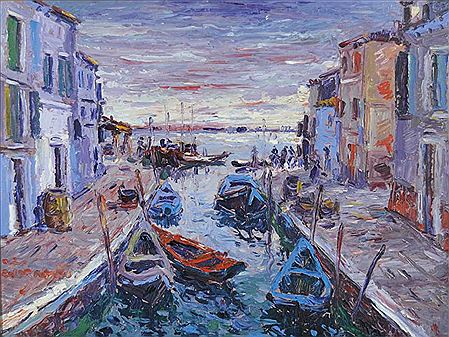 Rio di Burano al tramonto