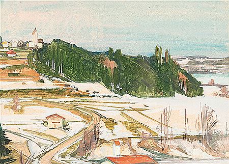 Partie "Am Simsee" in Oberbayern. 1953