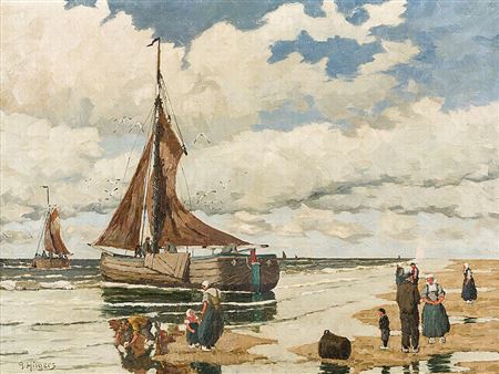Fischerboote an der holländischen Küste