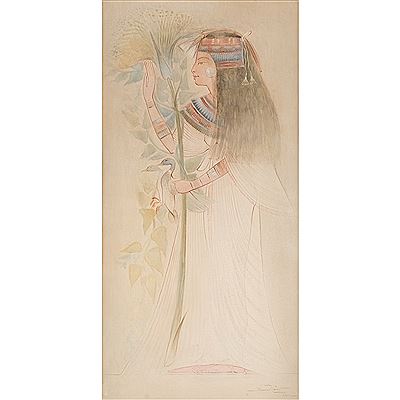 "PORTRAIT OF SHEPSUT (HATSCHEPSUT) FROM TIBETAN TOMB NO. 51" by Howard Carter - Auction record, sale price, and art valuation. Compare with similar artists and explore comparable artworks.