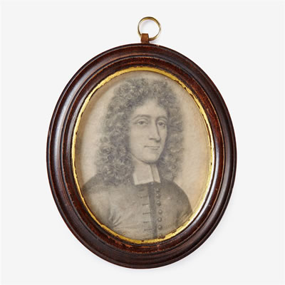 Plumbago portrait miniature of a gentleman by Robert White - Auction record, sale price, and art valuation. Compare with similar artists and explore comparable artworks.