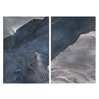 "ALLUVIAL DIPTYCH WITH OBSIDIAN"