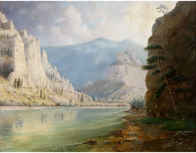 "GATEWAY TO THE MOUNTAINS ON THE MISSOURI RIVER NEAR HELENA, MONTANA"
