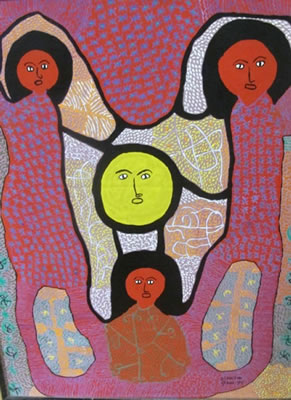 Composition aux personnages