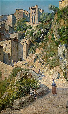 Ansicht von Anticoli Corrado in den Sabiner Bergen