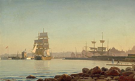 Segelschiffe am Hafen von Korsør am Großen Belt auf Seeland
