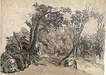 Landschaft mit Hagar und Ismael