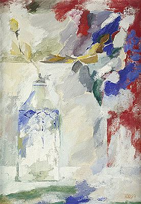 Blumen in gläserner Vase