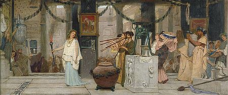 Ein antikes Fest im Haus des Marcus Olconius in Pompei