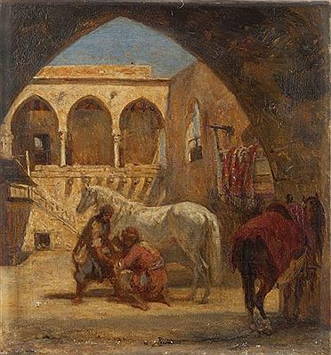 La maison de l'émir à Broummana by Antoine Alphonse Montfort - Auction record, sale price, and art valuation. Compare with similar artists and explore comparable artworks.