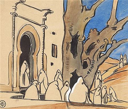 Devant la mosquée by Helene Vogt - Auction record, sale price, and art valuation. Compare with similar artists and explore comparable artworks.