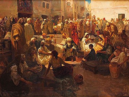 Sample artwork by Dario Mecatti (1909 - 1976), known for impressionist islamic scene painting, orientalist - View similar artists and auction records