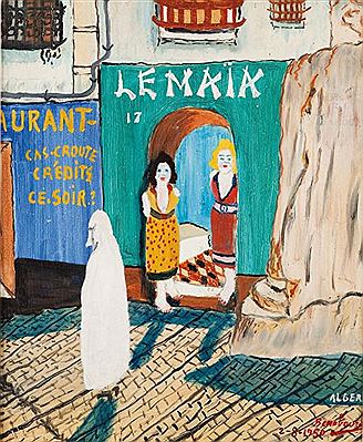 Rue Barberousse, Alger by Hacène Benaboura - Auction record, sale price, and art valuation. Compare with similar artists and explore comparable artworks.