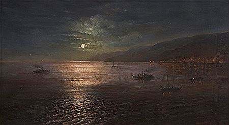 The Port of Batumi at Night