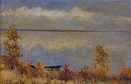 "Afternoon Light on the River, Autumn"
