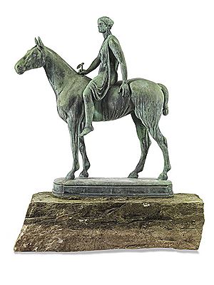 Amazone auf Pferd