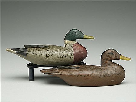 Very rare pair of 1/4 size mallards