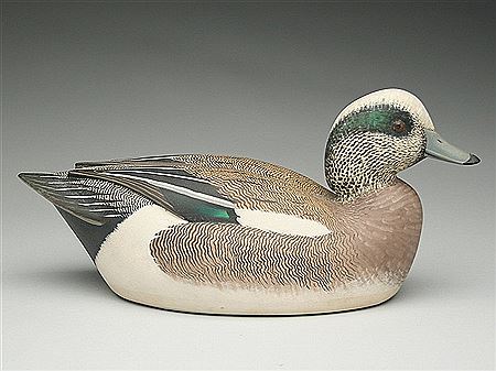 Hollow carved widgeon drake