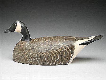Hollow carved Canada goose
