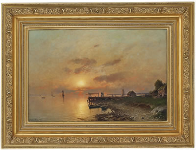 Kystlandskap med folkeliv (1887)