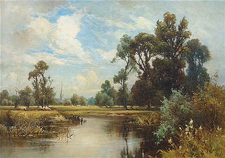 Salisbury Cathedral by Wiggs FJ Kinnaird - Auction record, sale price, and art valuation. Compare with similar artists and explore comparable artworks.