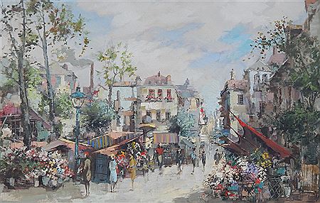 A market scene in Paris