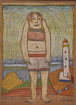 FEMME DOS AU PHARE