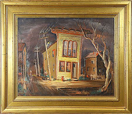 Old Firehouse by Elmer Stanhope - Auction record, sale price, and art valuation. Compare with similar artists and explore comparable artworks.