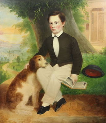 Portrait of a Boy and His Dog