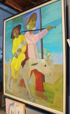 Untitled (Figures on a Donkey) by Harry Elsas - Auction record, sale price, and art valuation. Compare with similar artists and explore comparable artworks.