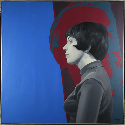 Sample artwork by Darrell Forney (1933 - 2001), known for large-scale abstract painting, collage, cartoons, block printing, crows, teaching - View similar artists and auction records