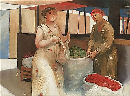AT THE FRUIT MARKET, 2004