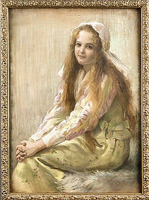 Large portrait of a young girl