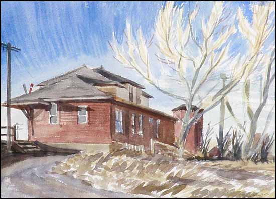 CP Rail Station, Carmangay, Alberta by John Ensor - Auction record, sale price, and art valuation. Compare with similar artists and explore comparable artworks.