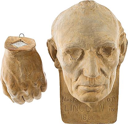 Abraham Lincoln: Leonard Volk Life Mask and Hand