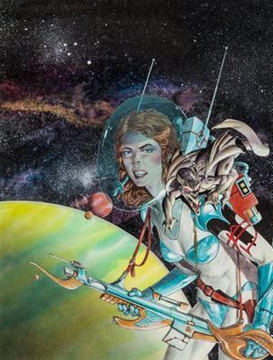 "Carl Potts New Mutants #63 Cover Painting Original Art (Marvel, 1988).