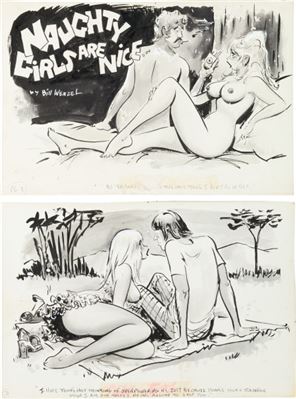 Bill Wenzel Naughty Girls Are Nice... Comic Strip Original Art Group