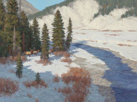 Elk at the Crossing