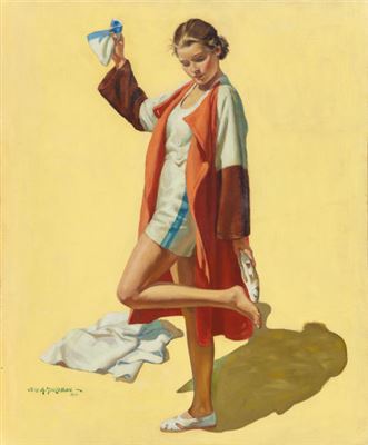 Sample artwork by Charles MacLellan (1885/87 - 1961), known for illustration, painting, commercial art, teaching - View similar artists and auction records