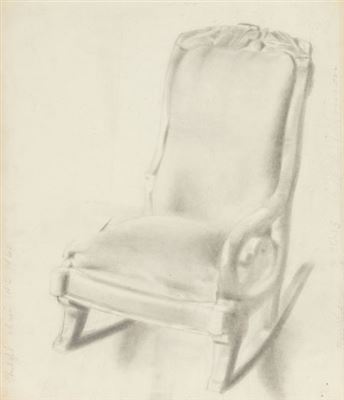 "Child's Chair E.H.D 1860, 1943; View from a Window at Wellfleet, 1935; Dormer Window (group of three drawings)"