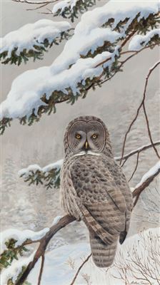 Great Gray Owl by Arthur Singer - Auction record, sale price, and art valuation. Compare with similar artists and explore comparable artworks.