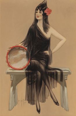 Woman with Tamborine